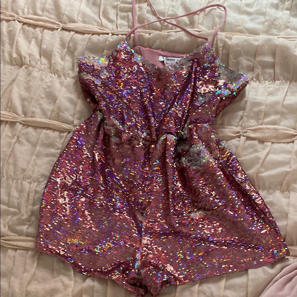 Pants - NWT Pink Sequin Romper